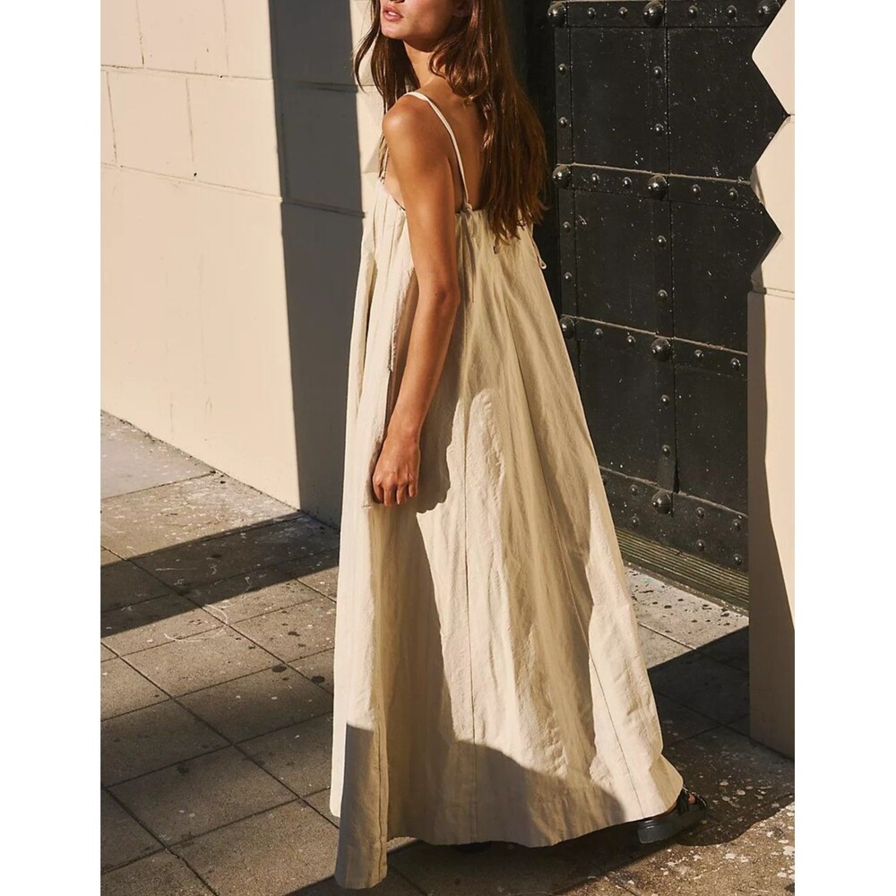 Free People Free-est All for Sun Long Stunning Maxi Dress Billowy Tube L 286811 - Picture 4 of 9
